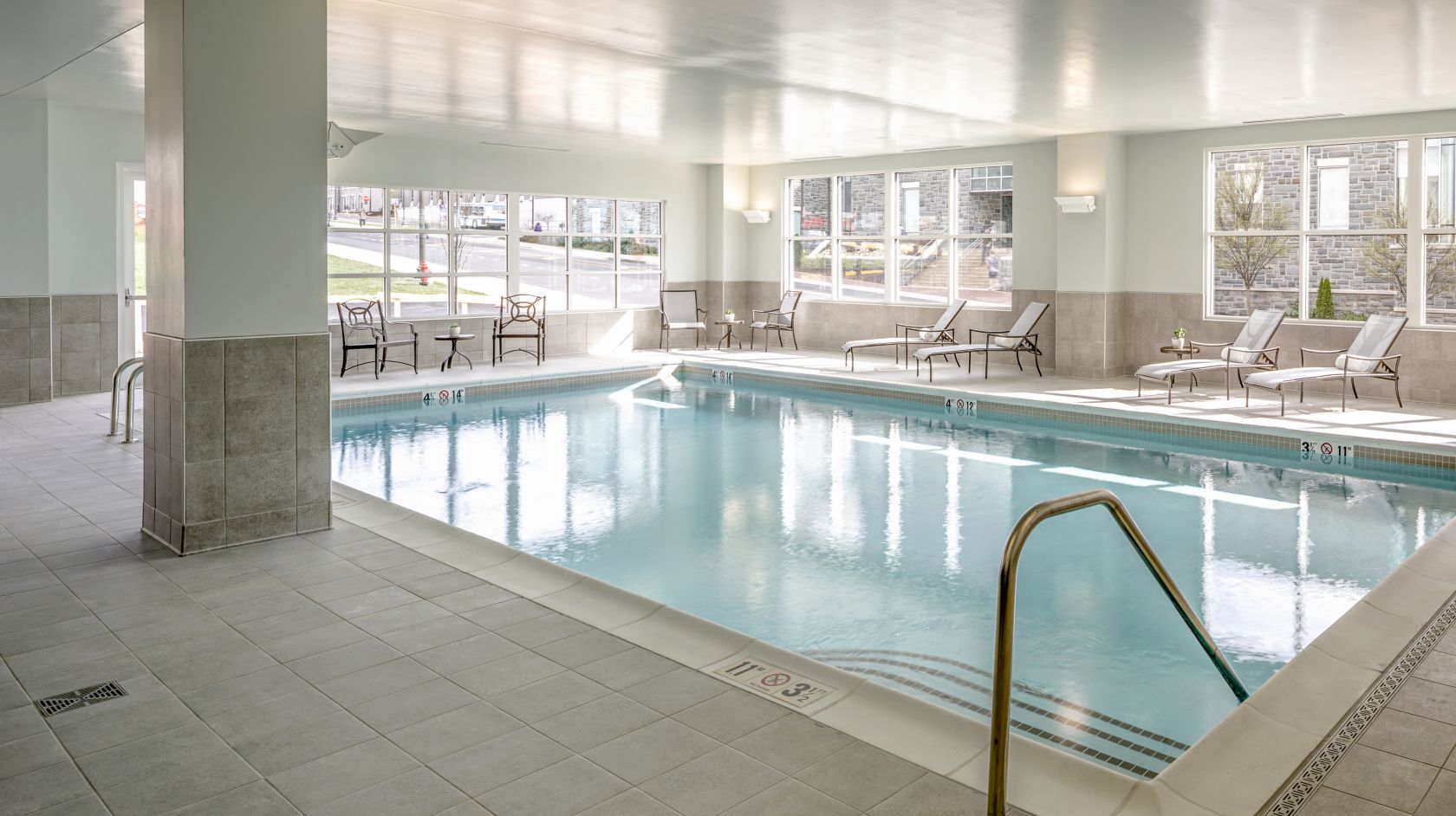 Indoor swimming pool at The Hotel Madison in Harrisonburg, Virginia